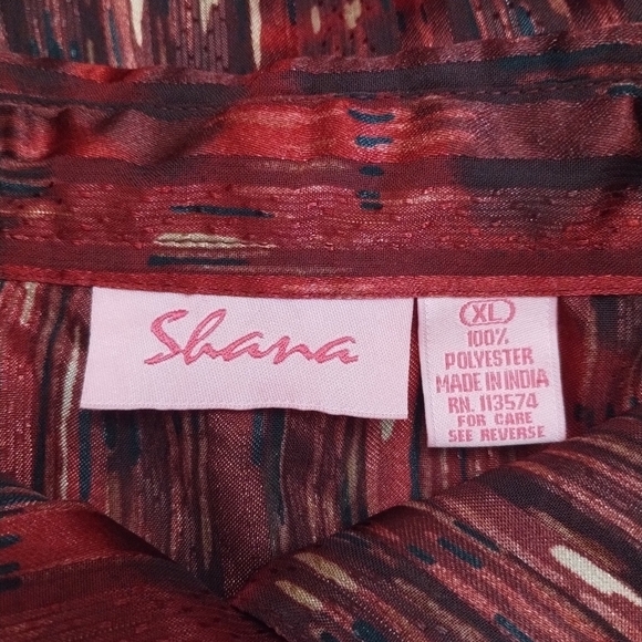 Shana woman's sheer button up shirt top size XL - Picture 10 of 10